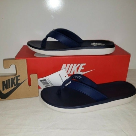 women's nike navy blue flip flops